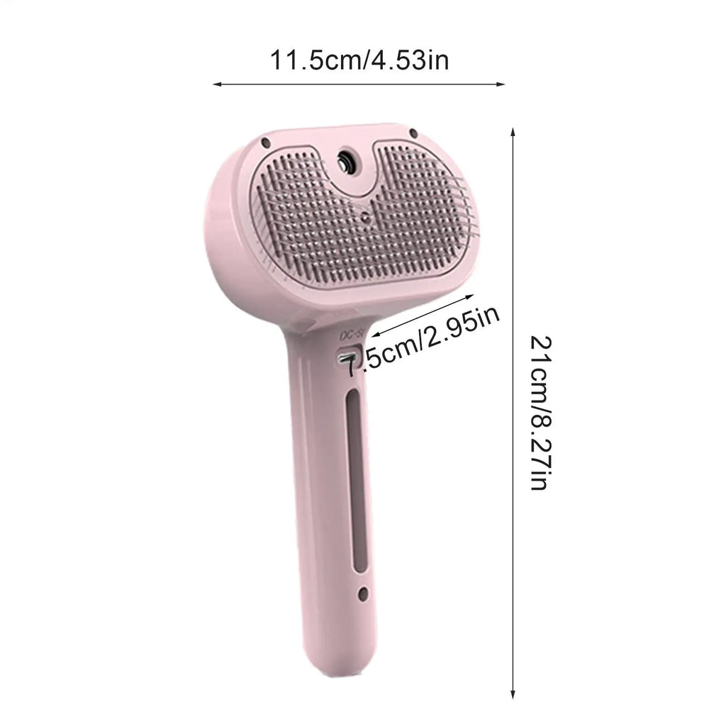 Cepillo de Vapor 3 en 1 para Perros y Gatos – Eliminador de Pelo y Desenredante