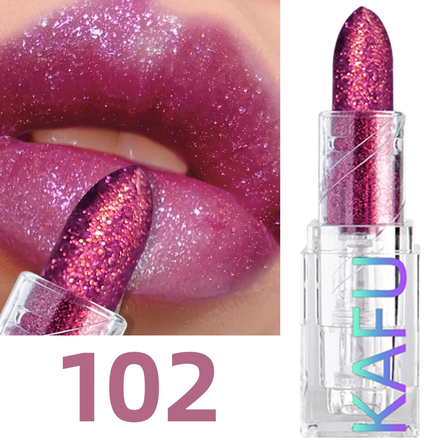 Labial con Brillo y Efecto Diamante – Tinta de Labios de Larga Duración