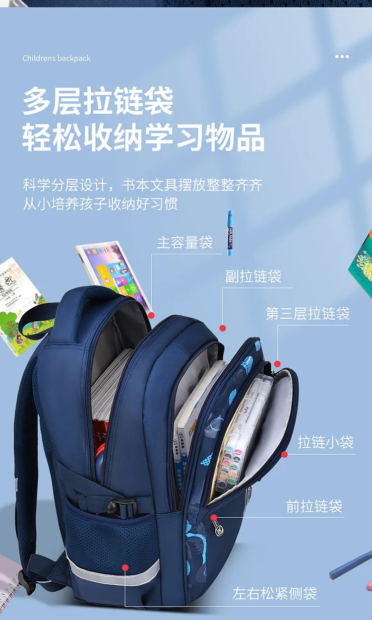 Mochila Escolar Infantil Impermeable para Niños – Ergonómica y Ortopédica con Distribución del Peso