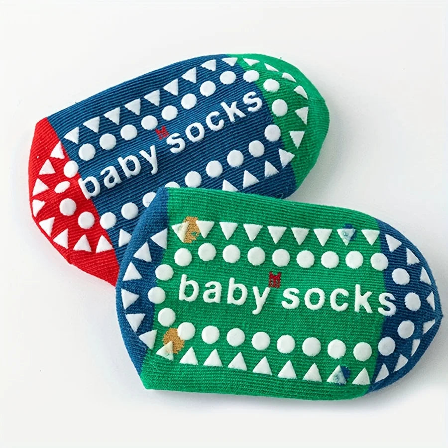 Pack de 5 Pares de Calcetines Antideslizantes Infantiles con Dibujos