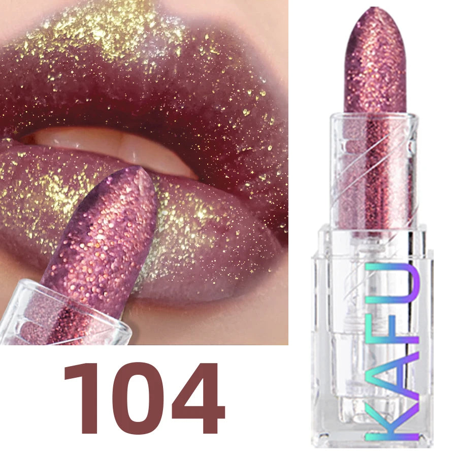 Labial con Brillo y Efecto Diamante – Tinta de Labios de Larga Duración