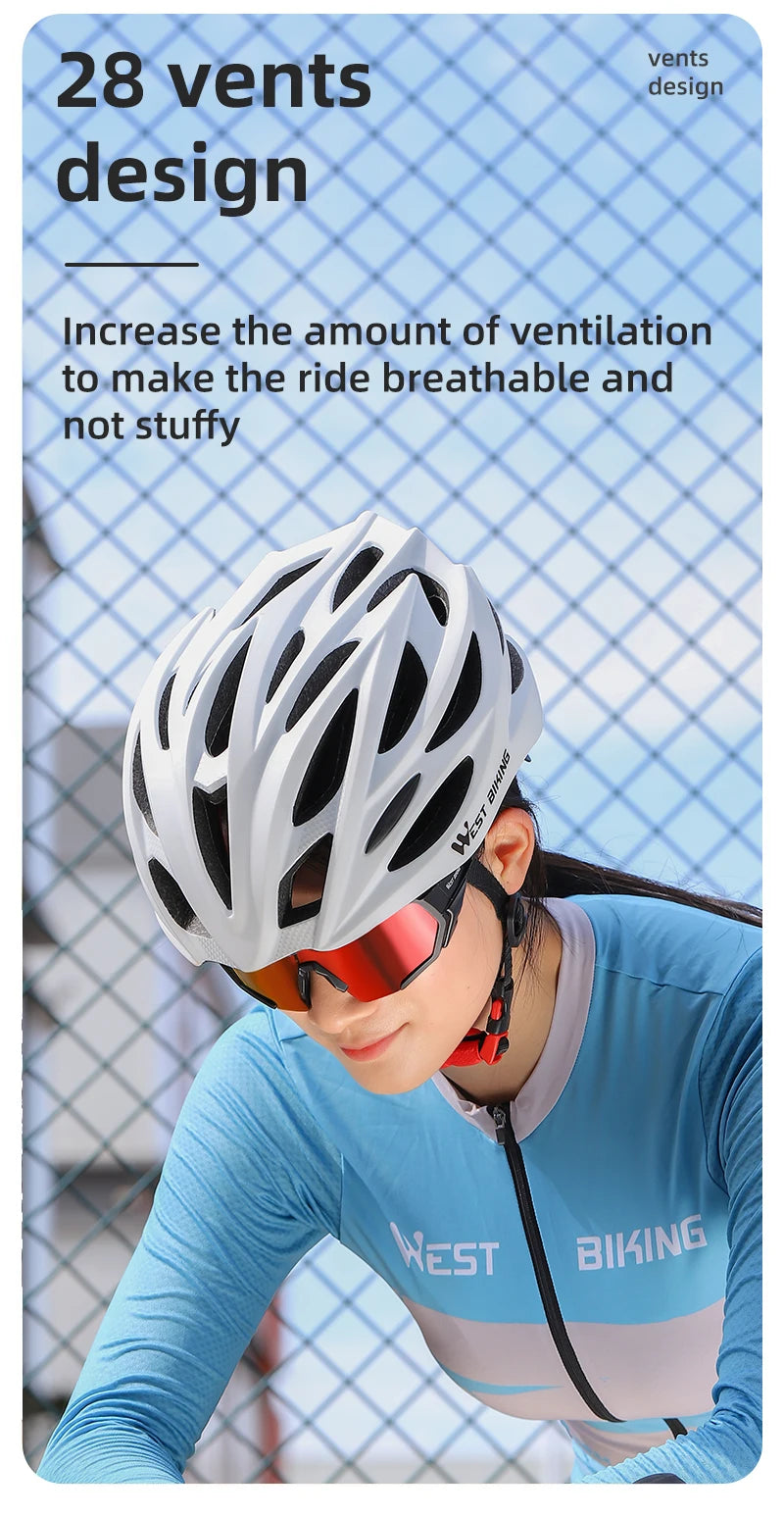Casco de ciclismo ultraligero WEST BIKING-MTB y carretera