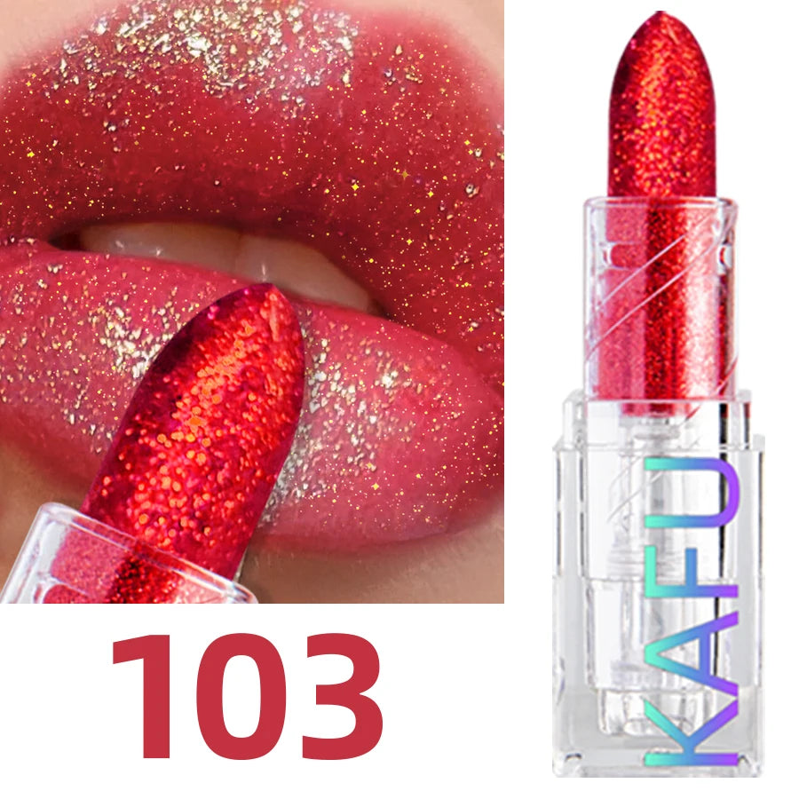 Labial con Brillo y Efecto Diamante – Tinta de Labios de Larga Duración