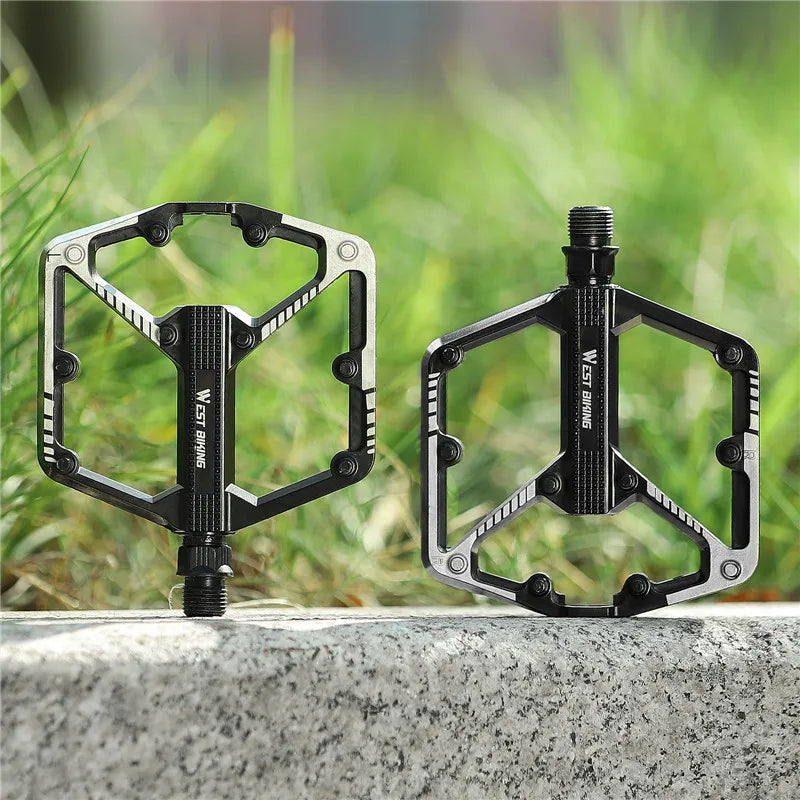 Pedales de Bicicleta WEST BIKING Ultraligeros de Aluminio – Antideslizantes MTB y Carretera