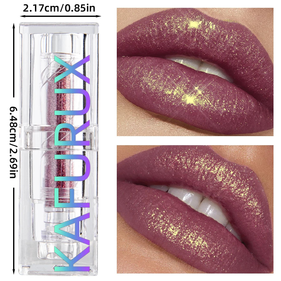 Labial con Brillo y Efecto Diamante – Tinta de Labios de Larga Duración