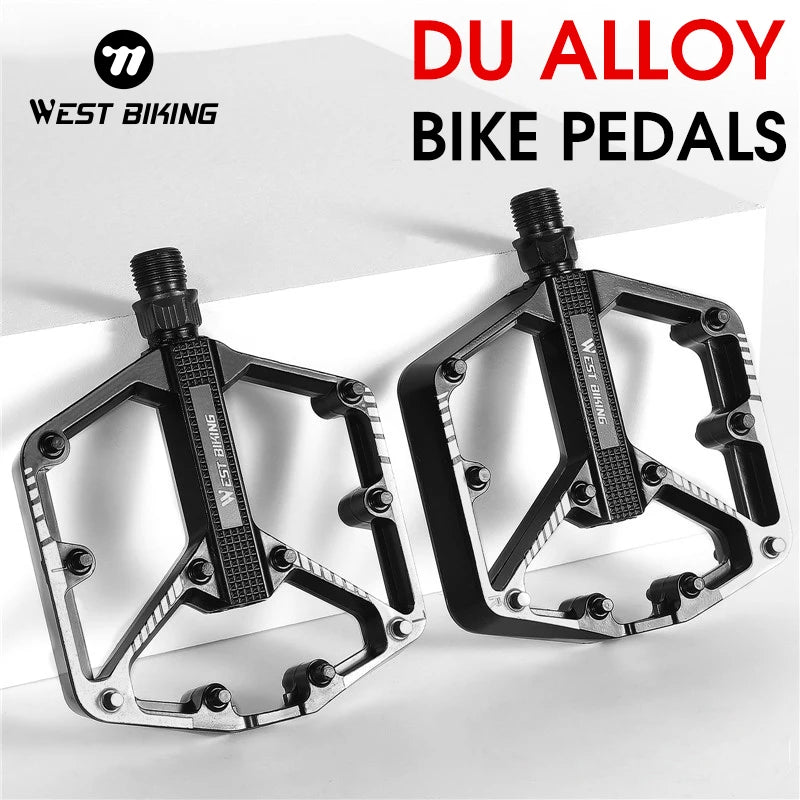 Pedales de Bicicleta WEST BIKING Ultraligeros de Aluminio – Antideslizantes MTB y Carretera