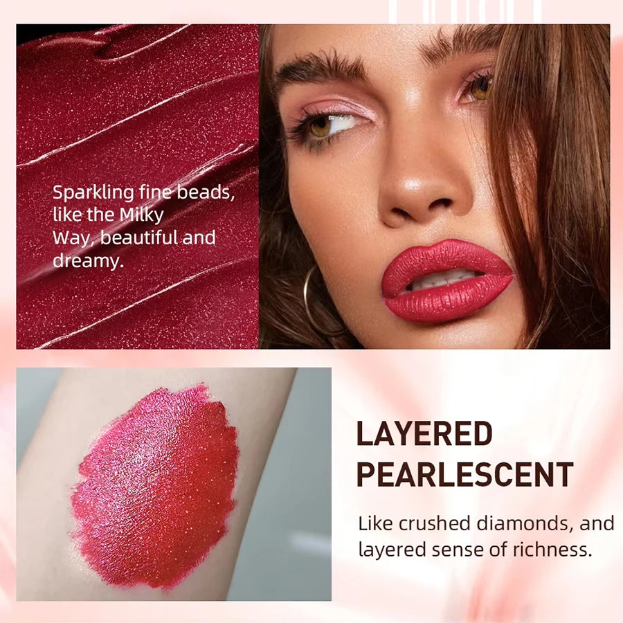 Labial con Brillo y Efecto Diamante – Tinta de Labios de Larga Duración