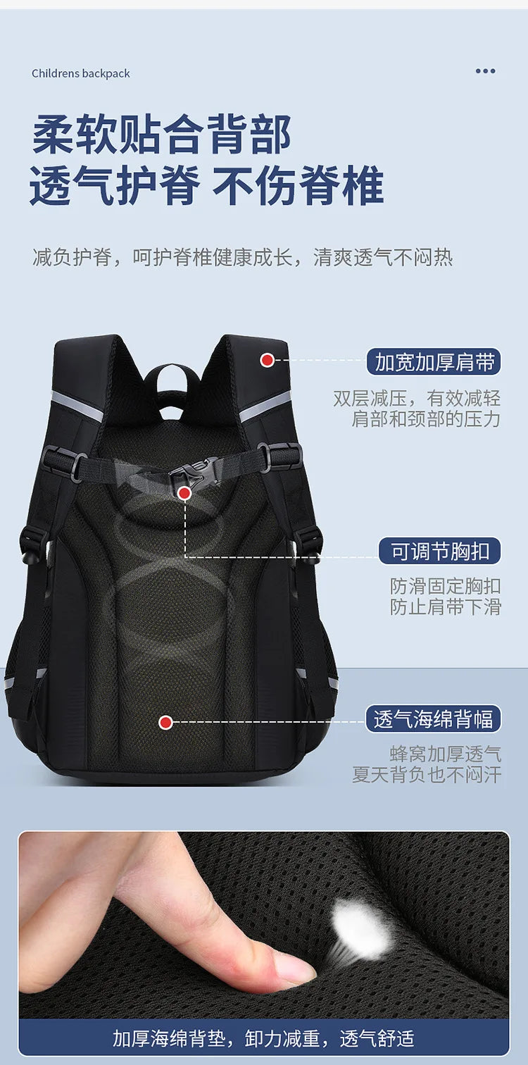 Mochila Escolar Infantil Impermeable para Niños – Ergonómica y Ortopédica con Distribución del Peso