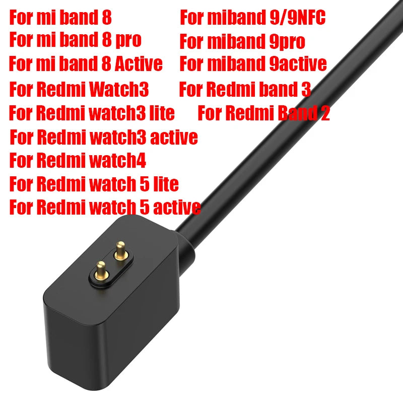 Cargador Magnético USB para Xiaomi Smart Band 8, 9, 8 Pro, 8 Active y Redmi Watch 3, 4, 5