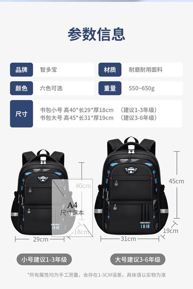Mochila Escolar Infantil Impermeable para Niños – Ergonómica y Ortopédica con Distribución del Peso