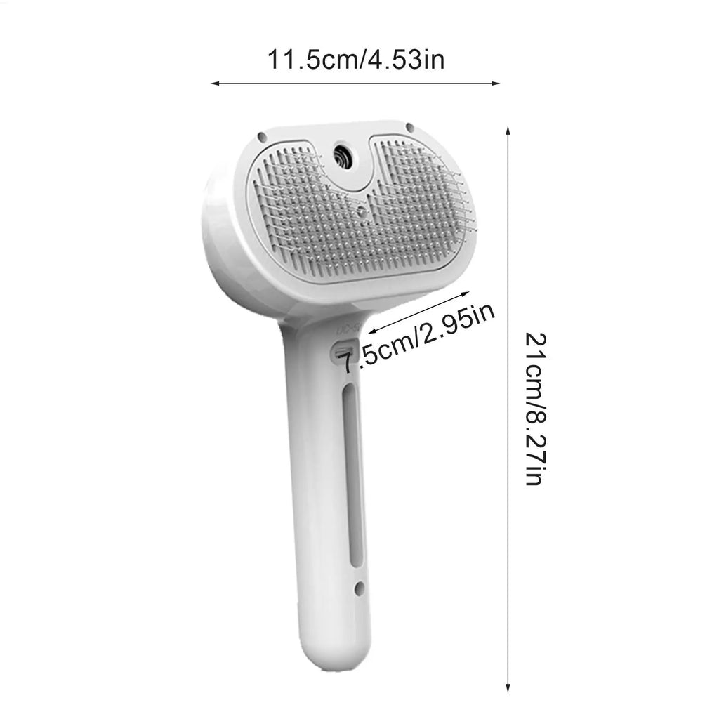 Cepillo de Vapor 3 en 1 para Perros y Gatos – Eliminador de Pelo y Desenredante