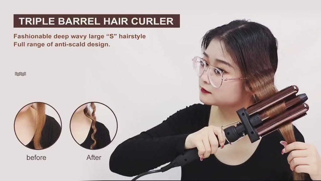 Rizador de pelo triple efecto