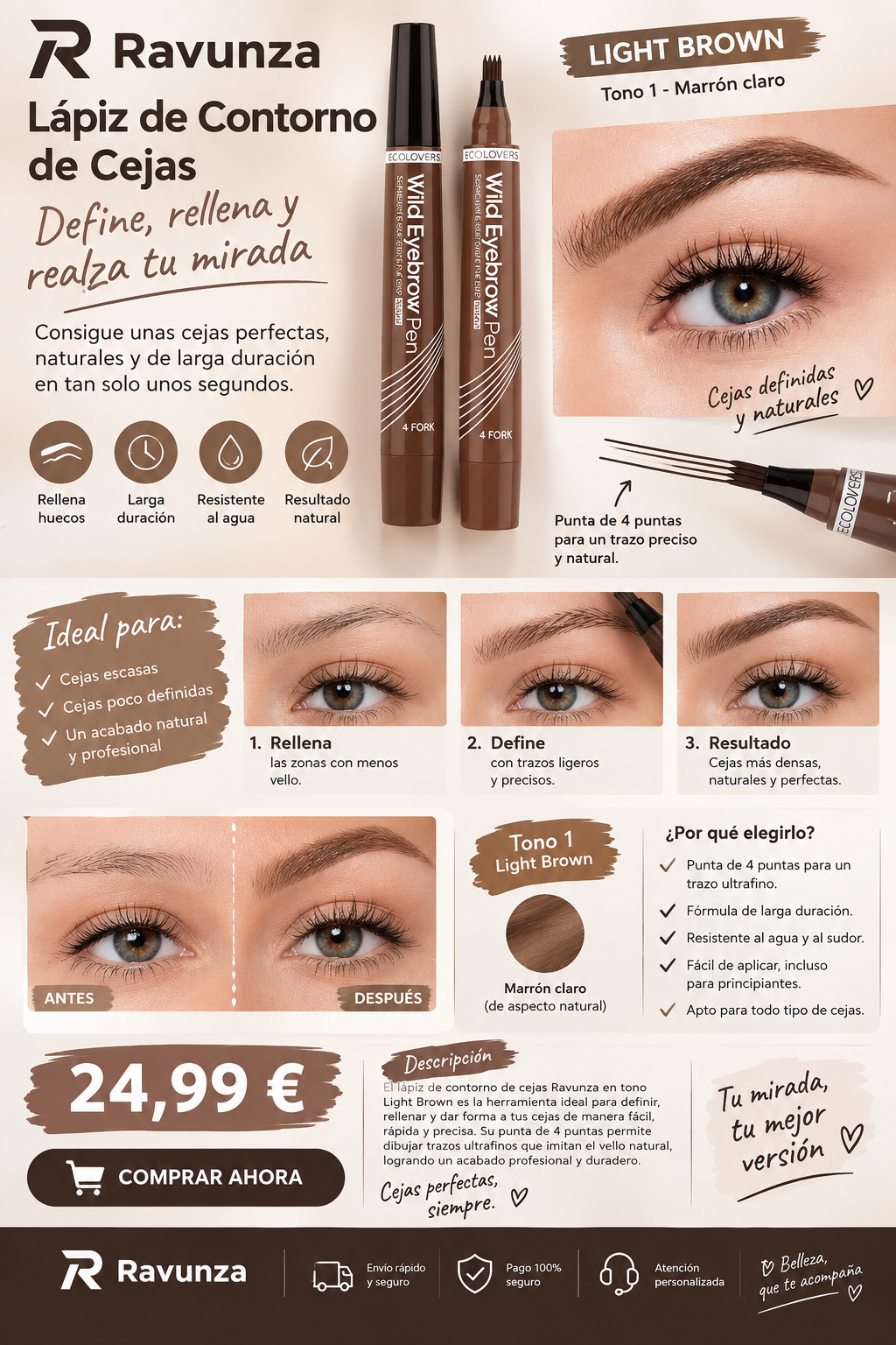Lápiz contorno de cejas