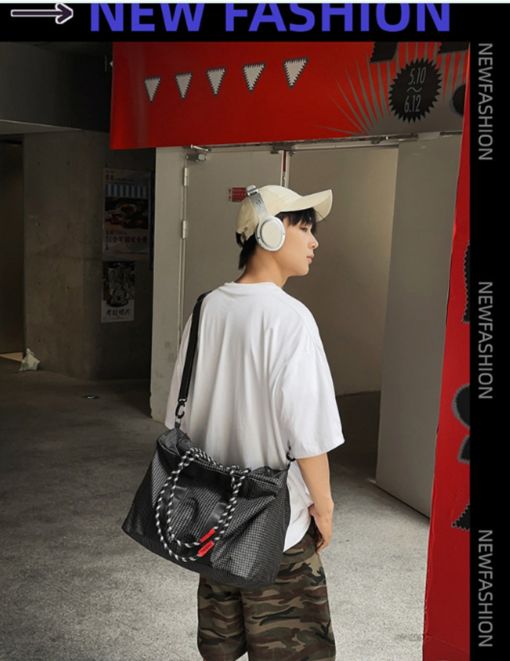 Bolsa deportiva impermeable de gran capacidad - separación seco/mojado
